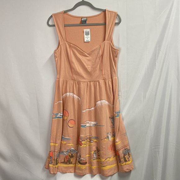 RARE Star Wars Her Universe Tatooine Sweetheart Dress Peach Size Large NWT - Picture 3 of 8
